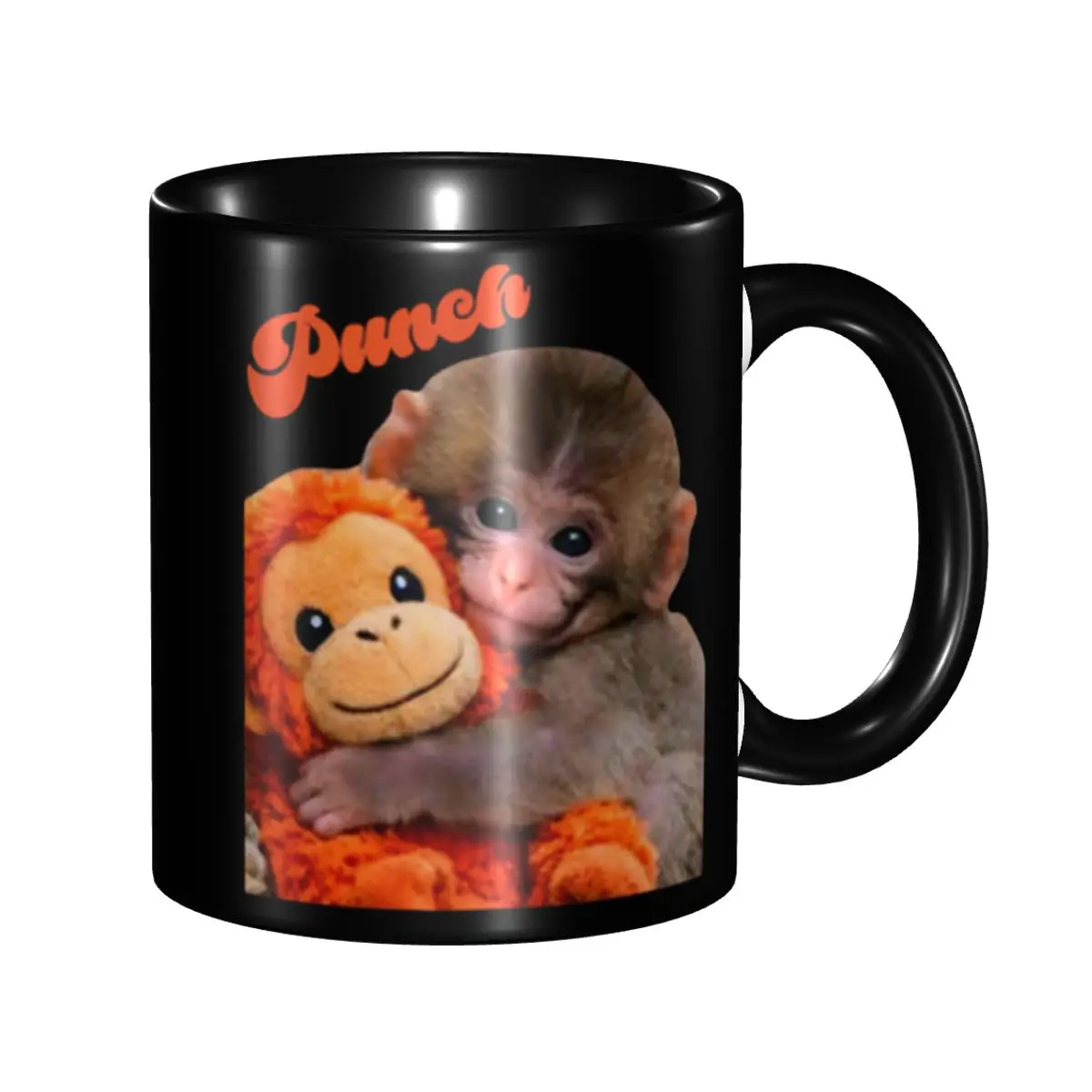 Monkey Punch Baby Monkey Holding Toy Coffee Mug Novelty Tea Cups For Home