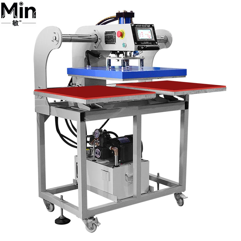 New Semi Automatic Multifunctional Hydraulic Heat Transfer Machine Automatic Open T Shirt Heat Press for Clothing