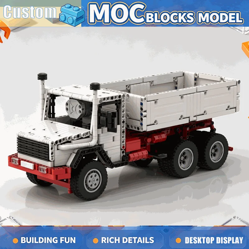 1370PCS Classic Dump Truck Tipper Vehicle Model Building Block MOC Custom Construction DIY Assembly Educational Toy Popular Gift