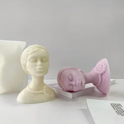 3D Teenage Girl Avatar Candle Mold DIY Aroma Drip Plaster Candle Silicone Mold Home Decoration Crafts Making