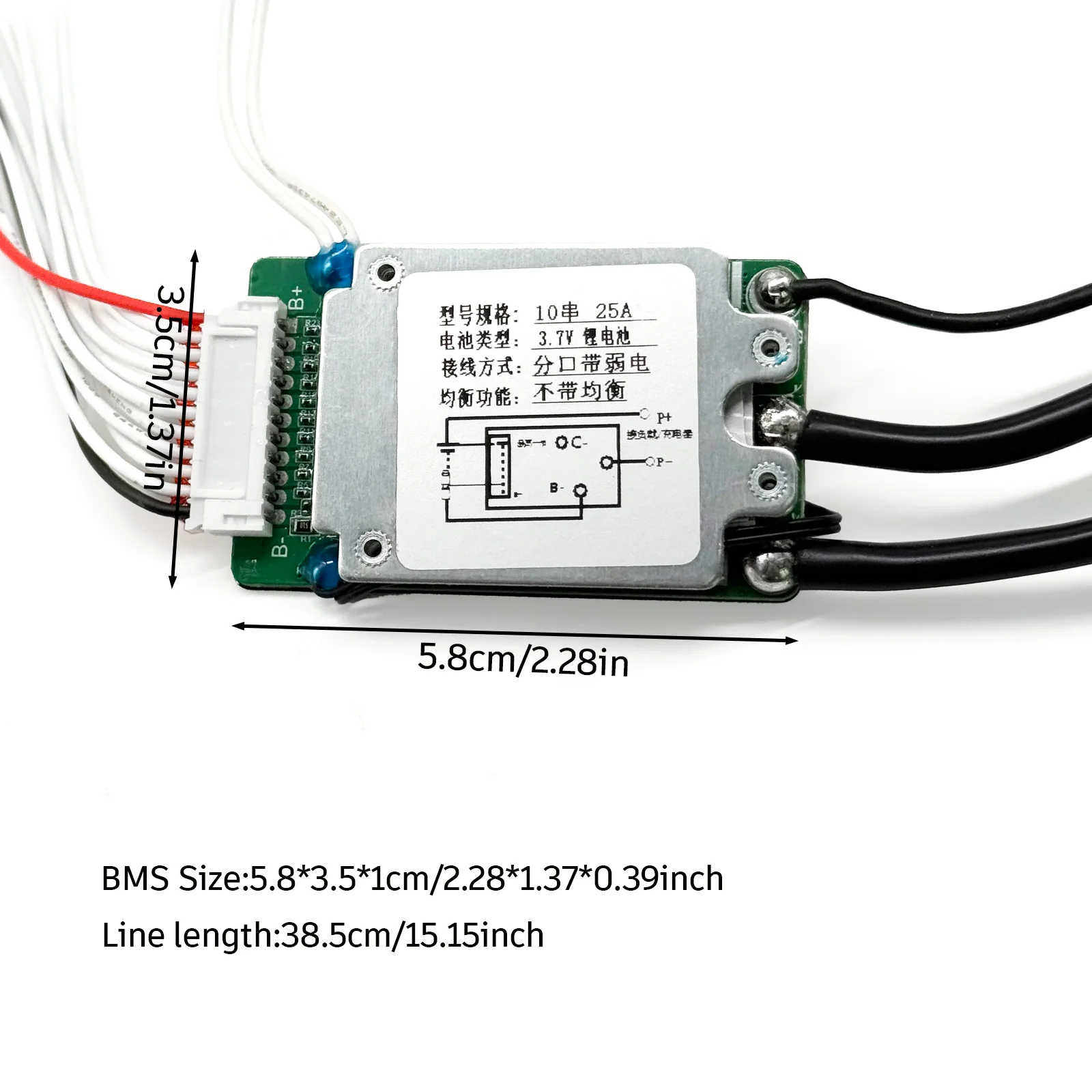 Lithium Battery BMS For E-Bike Scooter Packs 7S15A 10S25A 13S30A 16S60A 24V 36V 48V 60V With Protection Board view 3