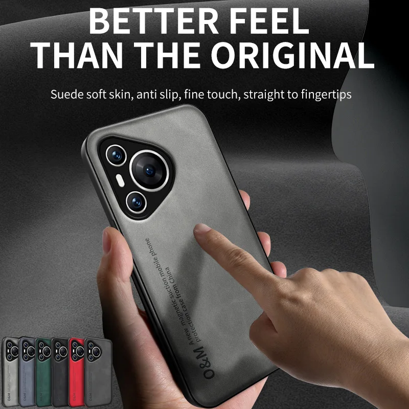 For HUAWEI Pura 70 Чехол для Skin Feel Shockproof Matte Leather Case Soft Back Cover Funda For HUAWEI Pura 70