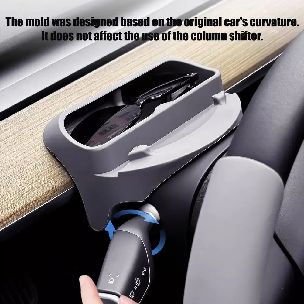For Tesla Model Y/YL Juniper 2026 Sunglasses Case Phone Holder Steering Wheel Organizer Storage Box Non-Slip Car Accessories