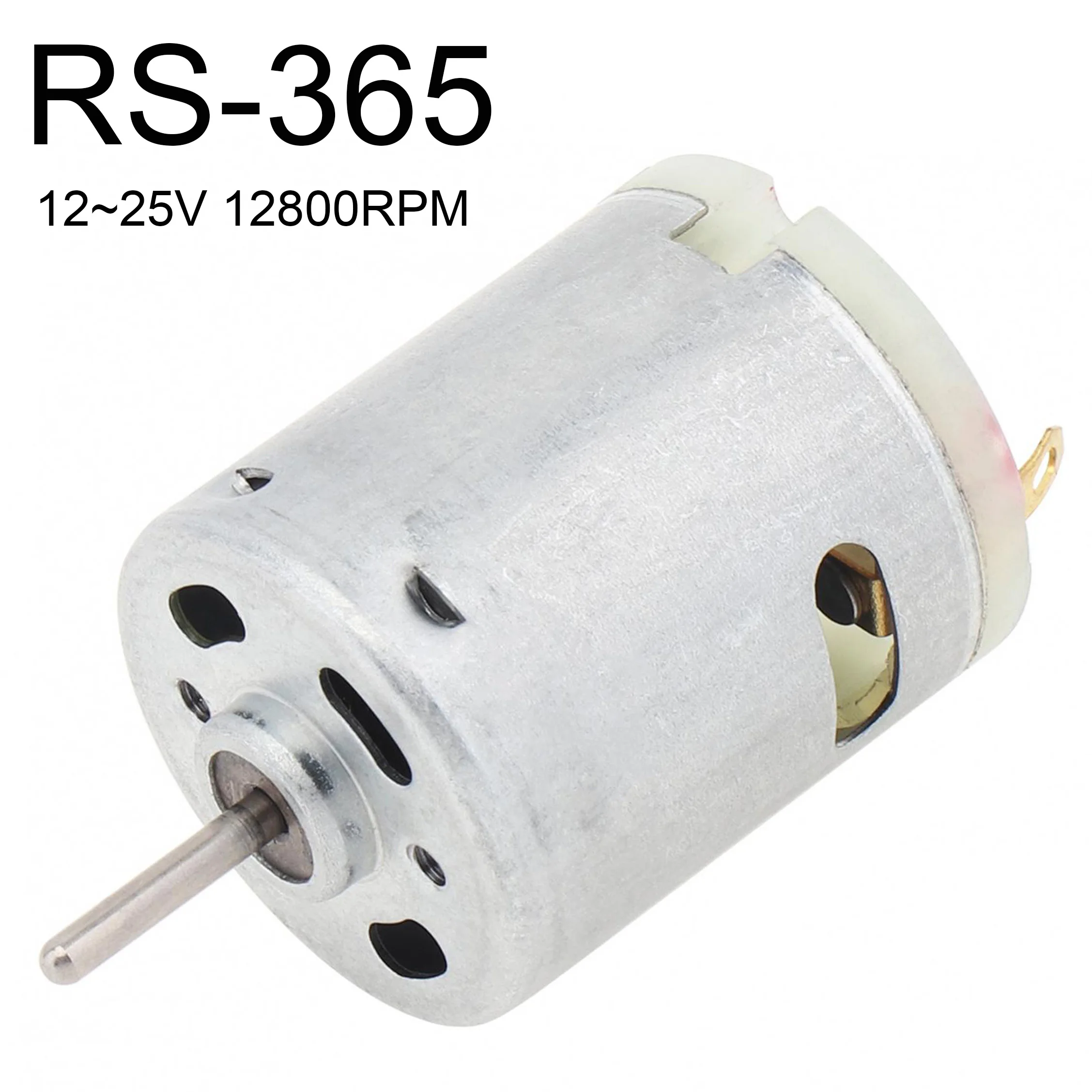 Motor DC RS365 12-25V para Massageadores, Secadores de Cabelo, Micromotor, Piezoresistor e Escova de Carbono para Equipamentos de Escritório e Eletrodomésticos