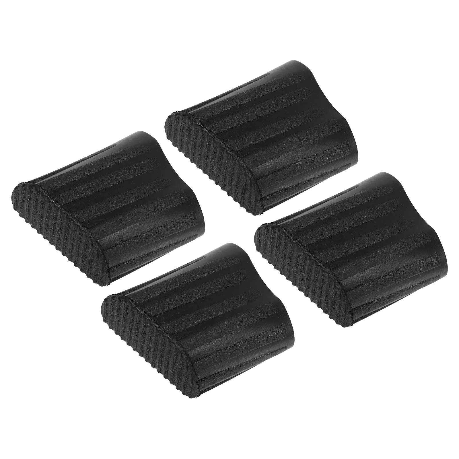 

4 Pcs Ladders Feet Rubber Covers Small Pads Folding Safe Black Accessories Foot