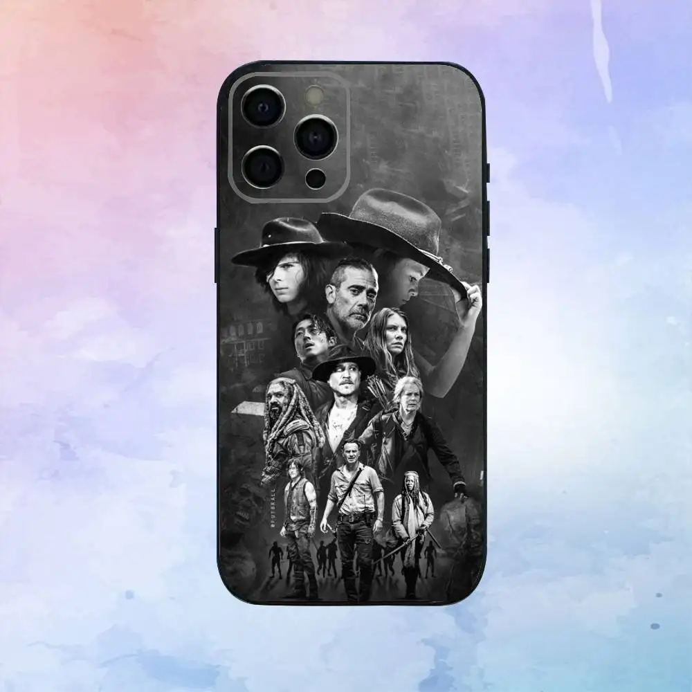 TWD T-The Walking Dead Phone Case  For iPhone17,16,15,14,13,12,11 Plus,Pro Max Soft Black Cover