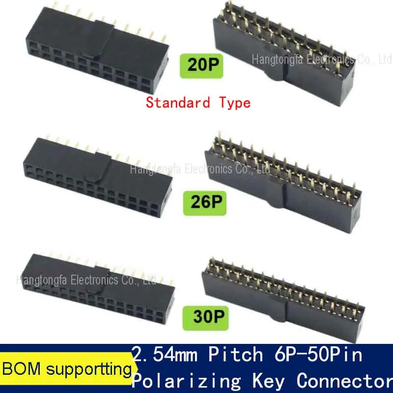 شريط رأس الإناث الملعب ، تراجع مستقيم مزدوج ، موصل مفتاح الاستقطاب ، ، 6 ، 10 ، 14 16 ، 20 ، 26 ، 34 ، 40 ، 50 دبوس ، 6P ، 10P, 40P, 50 P, 10 #3