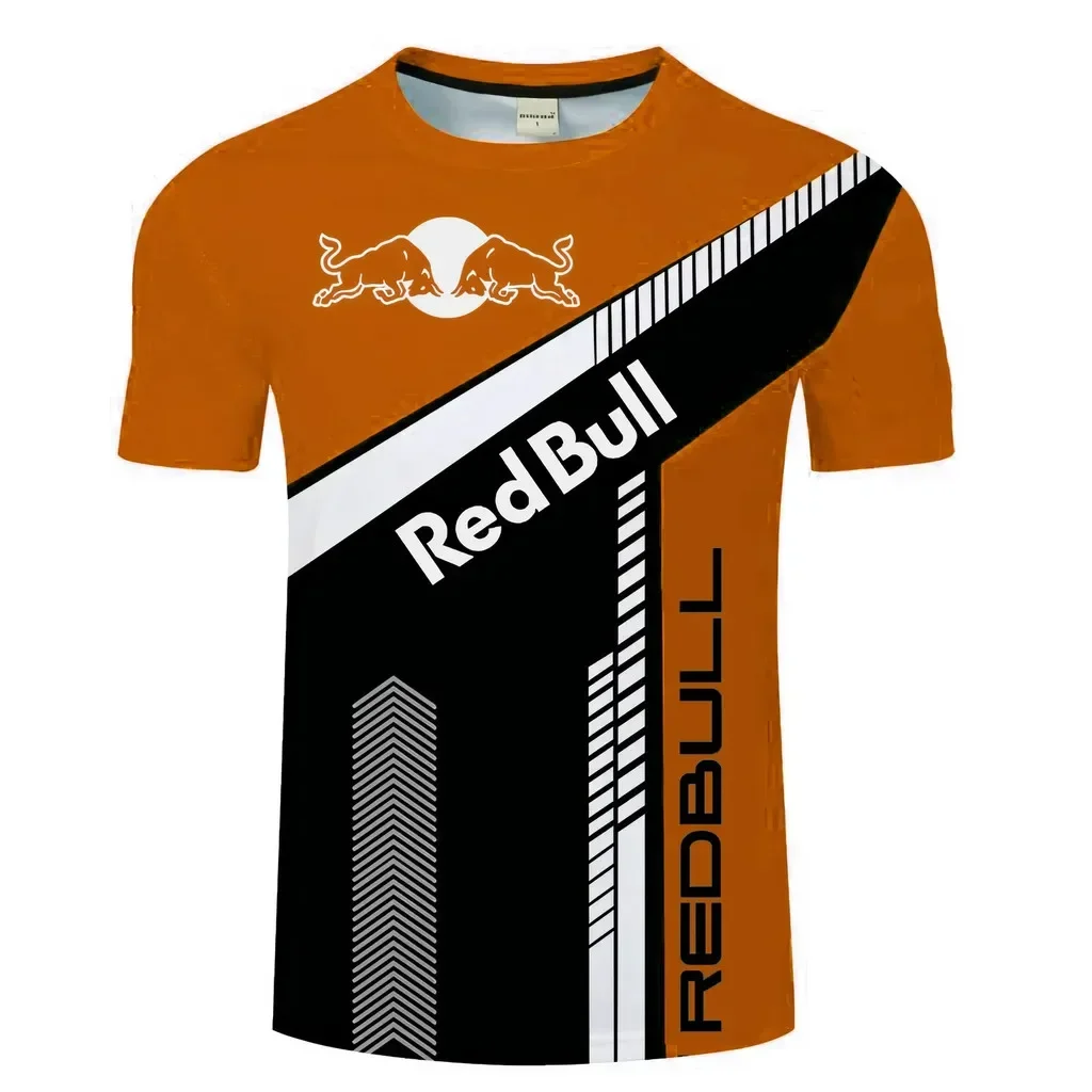 Red Bull เสื้อยืดผู้ชายฤดูร้อน Red Bull เว็บไซต์อย่างเป็นทางการ Racing 3D การพิมพ์แฟชั่นแขนสั้น Street Casual Quick-drying Tops