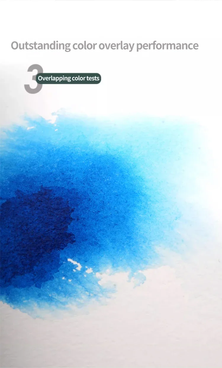 Natürliche weiße Aquarellpapierrolle, professionelles Papier, Kaltpressung, rau, 100 % Baumwolle, 27 cm, 37 cm x 10 m, 300 g ﻿ – Detail 3