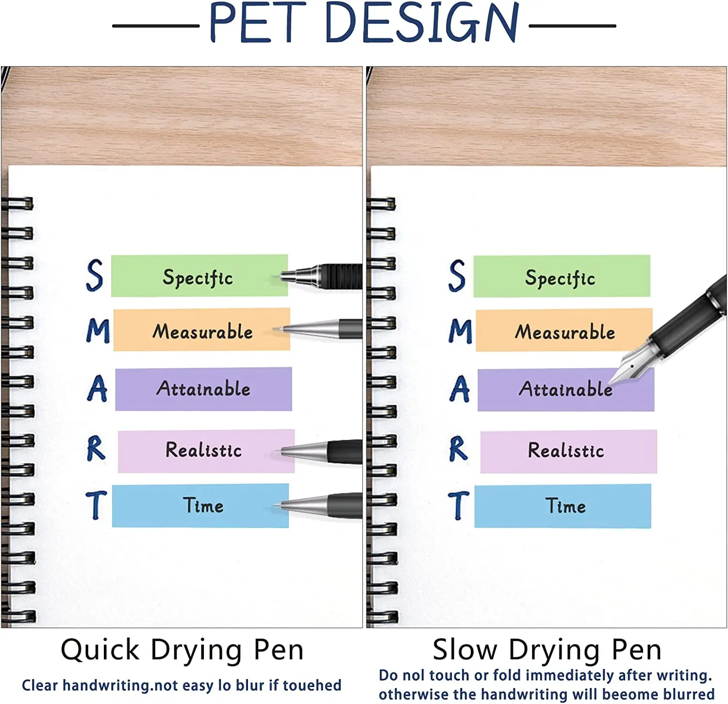 Morandiべたつかないインデックスタブセット、2パックの異なる色3x3インチの透明な粘着ノート、紙、メモ、分類ファイル