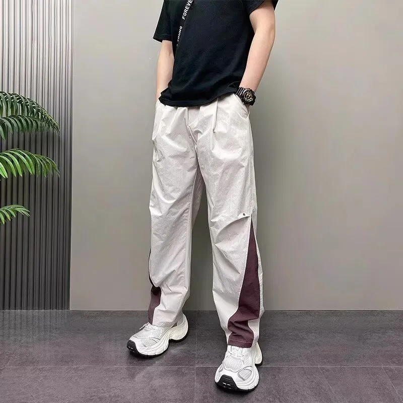 Men's Casual Pants Summer Thin Outdoor Quick-Drying Workwear Sports Pants Loose Paratrooper Men's Pants Quick-Drying
