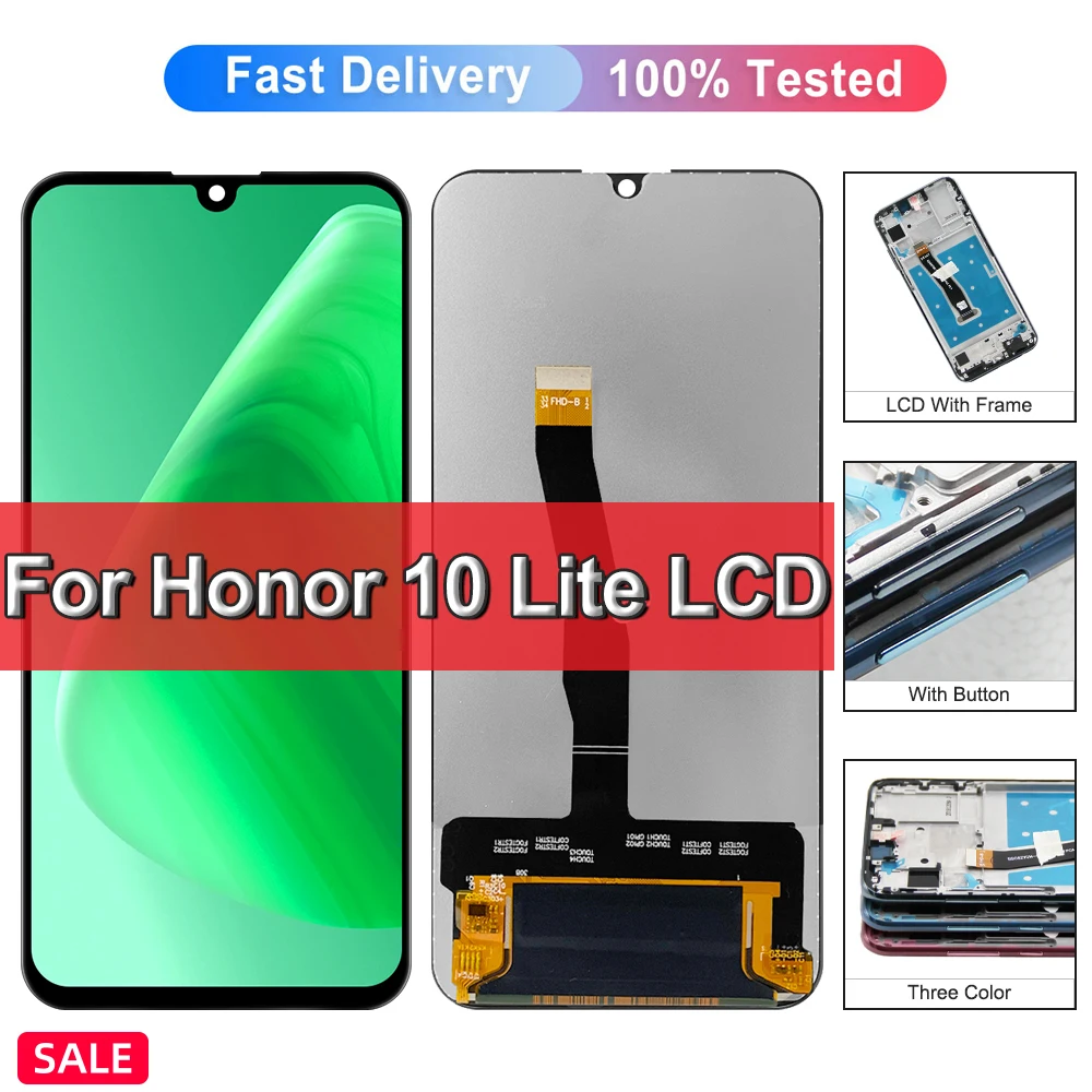 

Display For Honor 10 Lite HRY-LX1 HRY-LX2 HRY-AL00 LCD DIsplay Touch Screen Digitizer Assembly Replacement For honor 10lite LCD