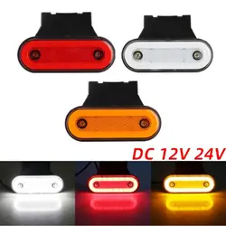 Truck Side Marker Light Clearance Lamp with Bracket for Caravan Trailer Tractor Lorry Warning Light Car External Lamp 12V 24V