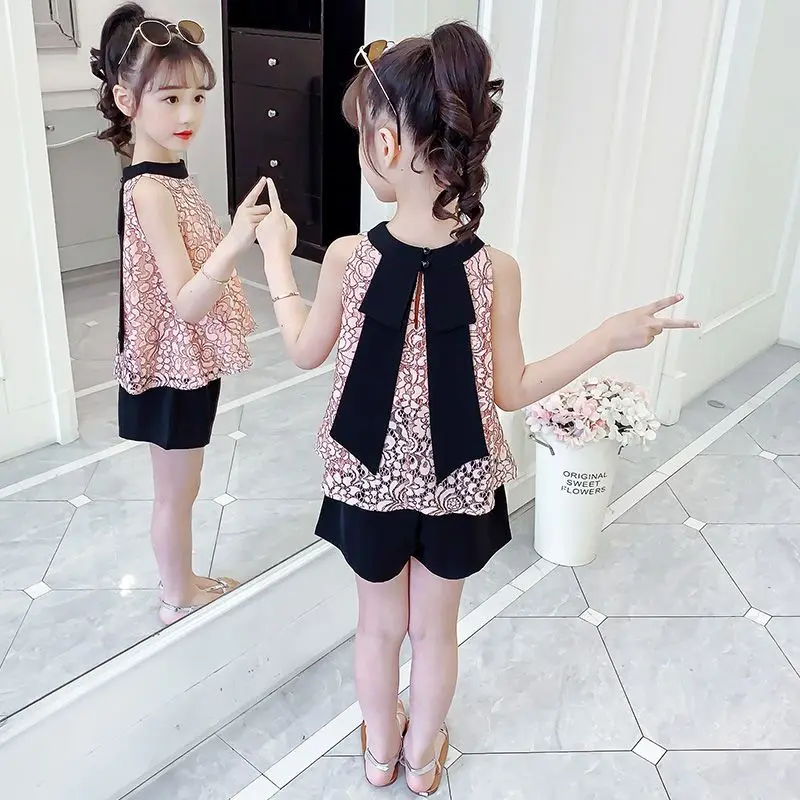 2025 New Children's Clothing Party Dresses for Girls Sets Toddler Clothes Child Set Junior Top Bottom Luxury Girls Outfit Sets