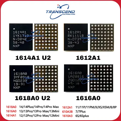 10PCS 1616A0 1614A1 1612A1 610A3B 1610A3 1618A0 U2 USB Tristar IC For iPhone 6S/6SPlus/7/7Plus/8/8P/X/XS/XSM 11/12/13/14Series