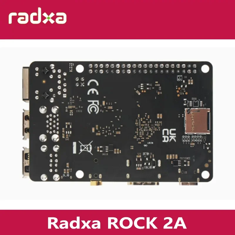Placa multimídia Quad-Core Radxa ROCK 2A RK3528A, suporte 4k WiFi6/Bluetooth 5.4