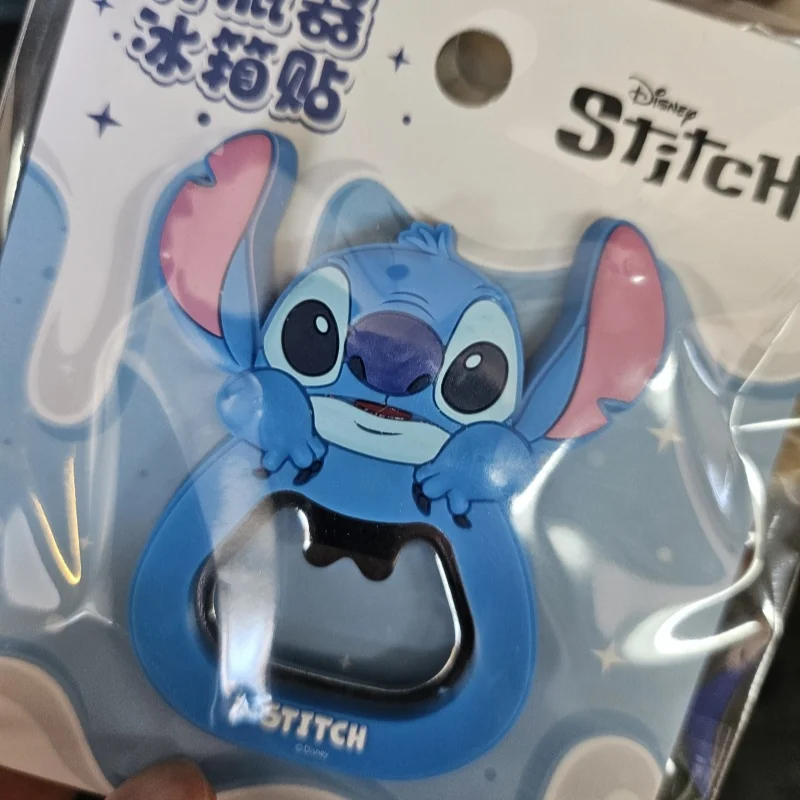 Miniso Disney Stitch Bottle Opener Refrigerator Sticker Strawberry Bear Winnie The Pooh Cap Wringer