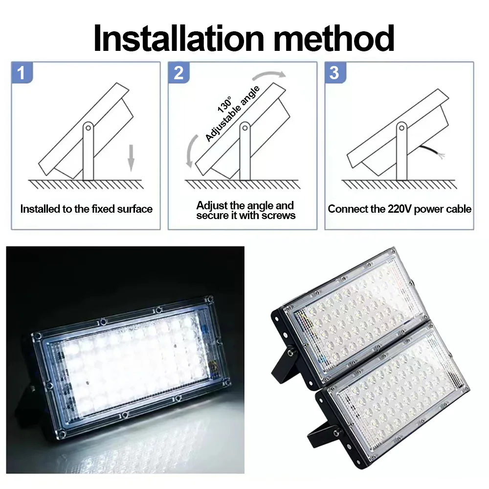 50W LED Flood Light Outdoor Lighting 220V 240V Floodlight Waterproof IP65 Reflector Projecteur LED Exterieur Focus Spotlight