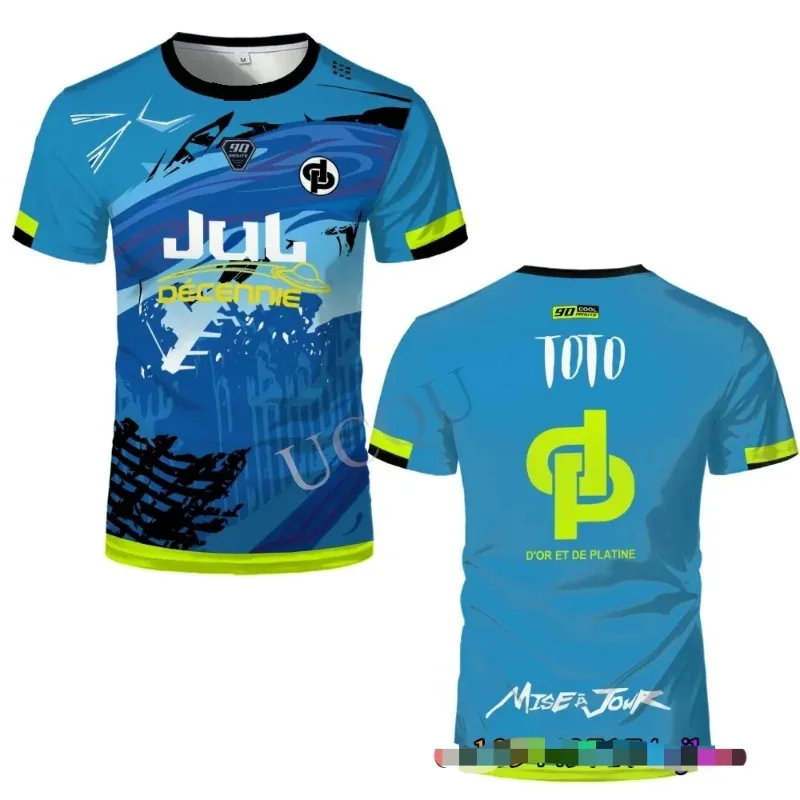 Camiseta Deportiva MM9 de Fútbol con Estampado 3D, Secado Rápido, Transpirable, para Hombre, para Clubes Deportivos, de Manga Corta, para Verano