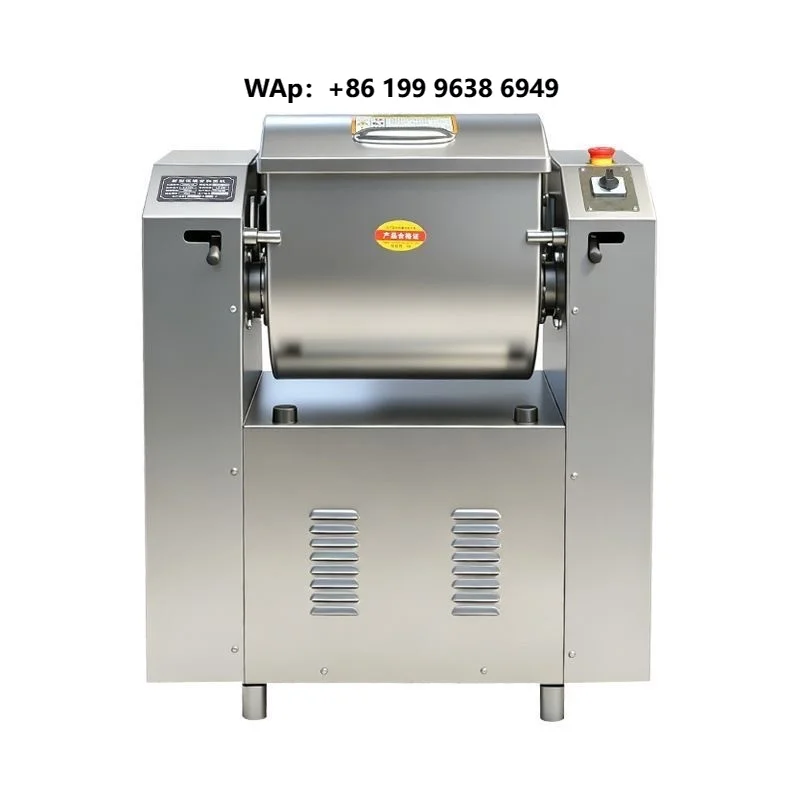 Commercial Silent Automatic Dough Mixer Motor 220V Food Grade Stainless Steel for Dumpling Chapati Noodles Pizza Dough Mixing