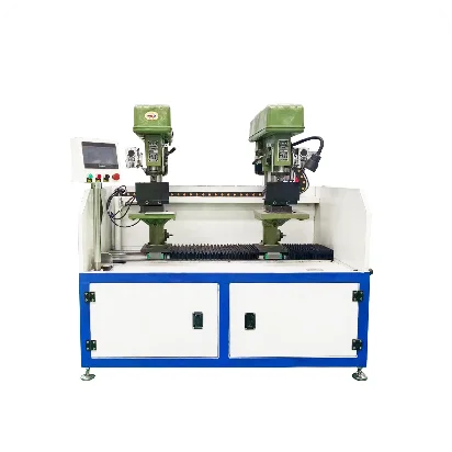Automatic Double Head Drilling & Tapping Machine for Conveyor Shafts  Metalworking Production