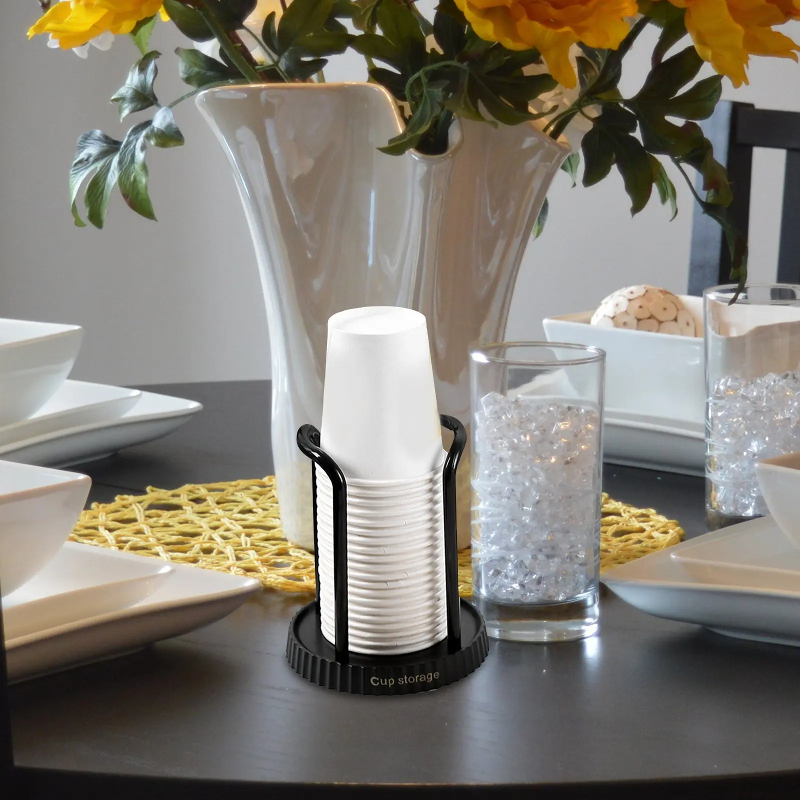 

Органайзер для бумажных стаканов большой емкости из АБС-пластика для прилавка, кафе, кофейни, офиса, вечеринок и мероприятий