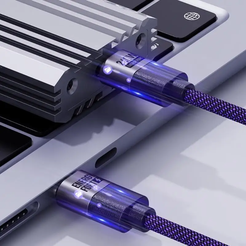 20CB سريع 240W كبل شحن توصيل الطاقة ، نوع البيانات المزدوجة C PD3.1 48MBPS