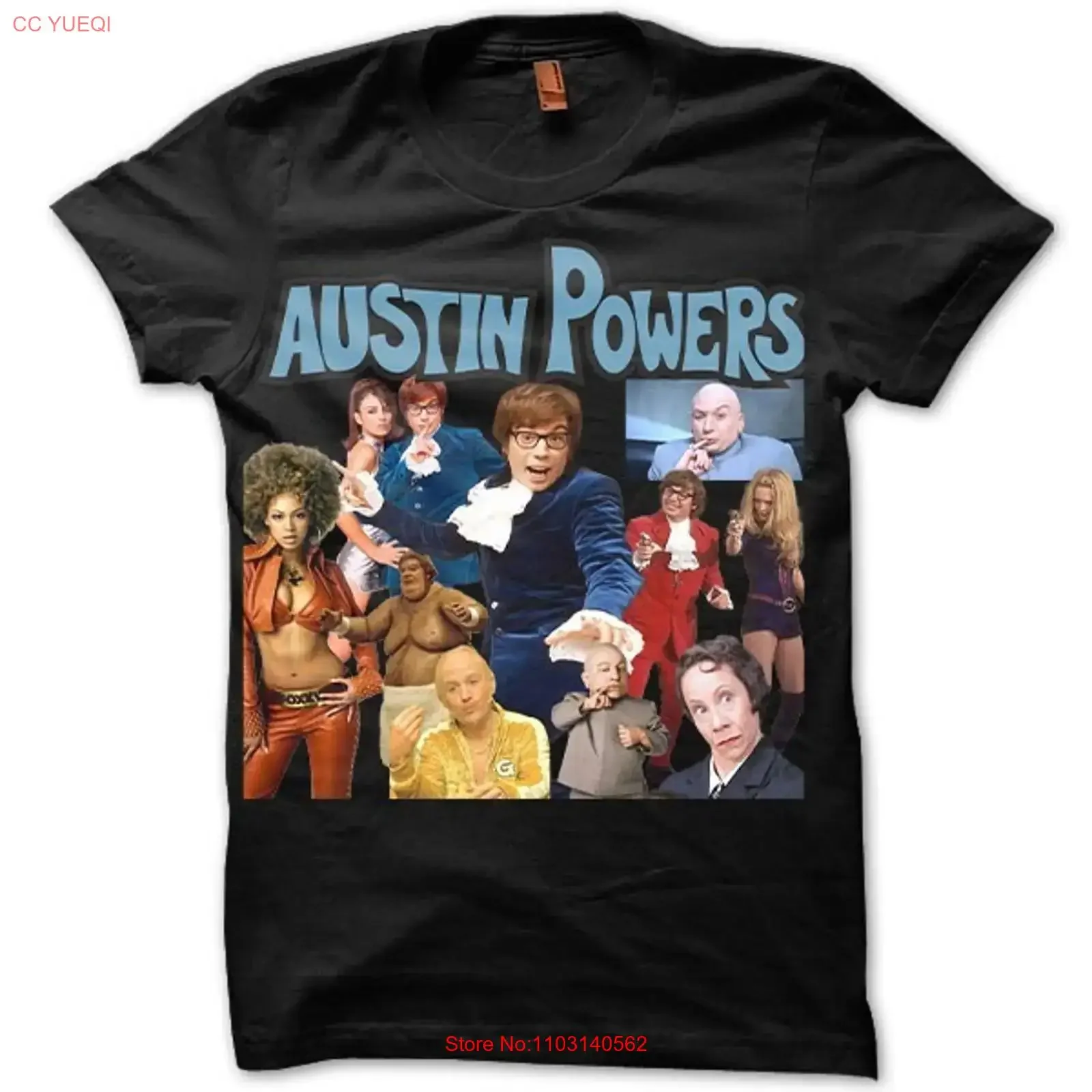 Футболка Austin Powers, винтажная, стираная, удобная, повседневная, с рисунком, универсальная, растянутая, мужская, модная, слегка мягкая