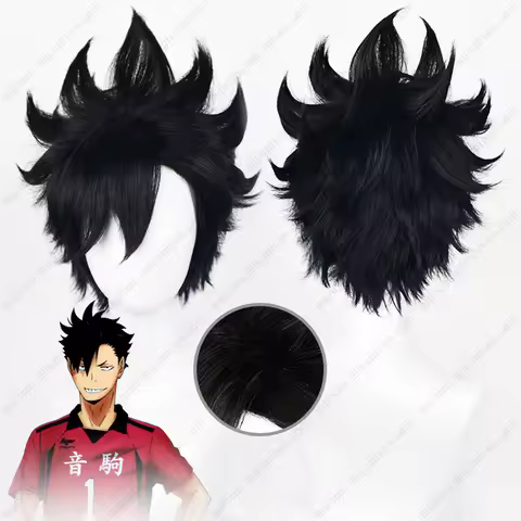 Anime Kuroo Tetsurou Cosplay Wig 30cm Black Short Hair Heat Resistant Synthetic Wigs