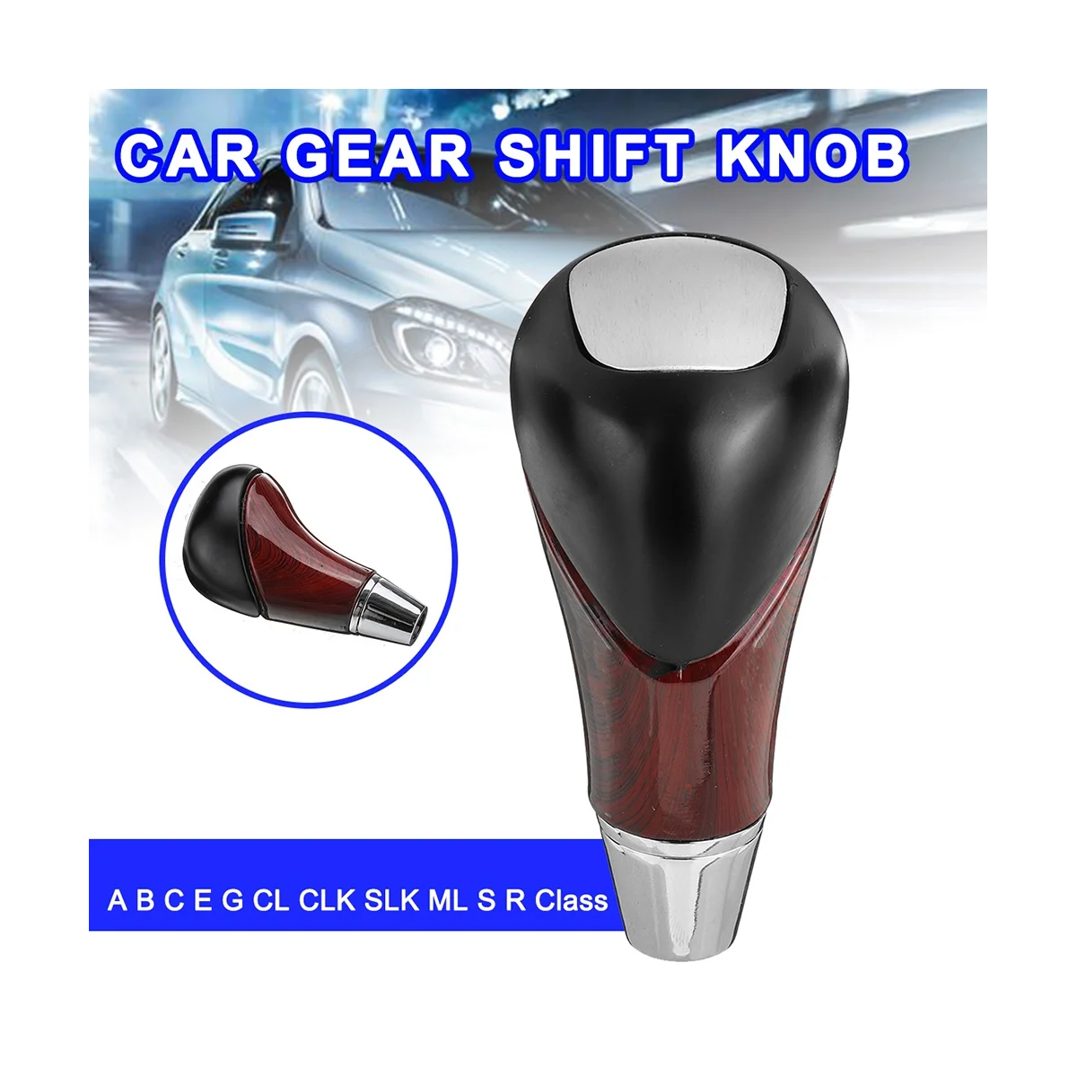 Perilla de palanca de cambios de coche, cubierta de perilla de engranaje automático, Bola de mano para Mercedes Benz W210 W220 W163 W202 W140 A B C E
