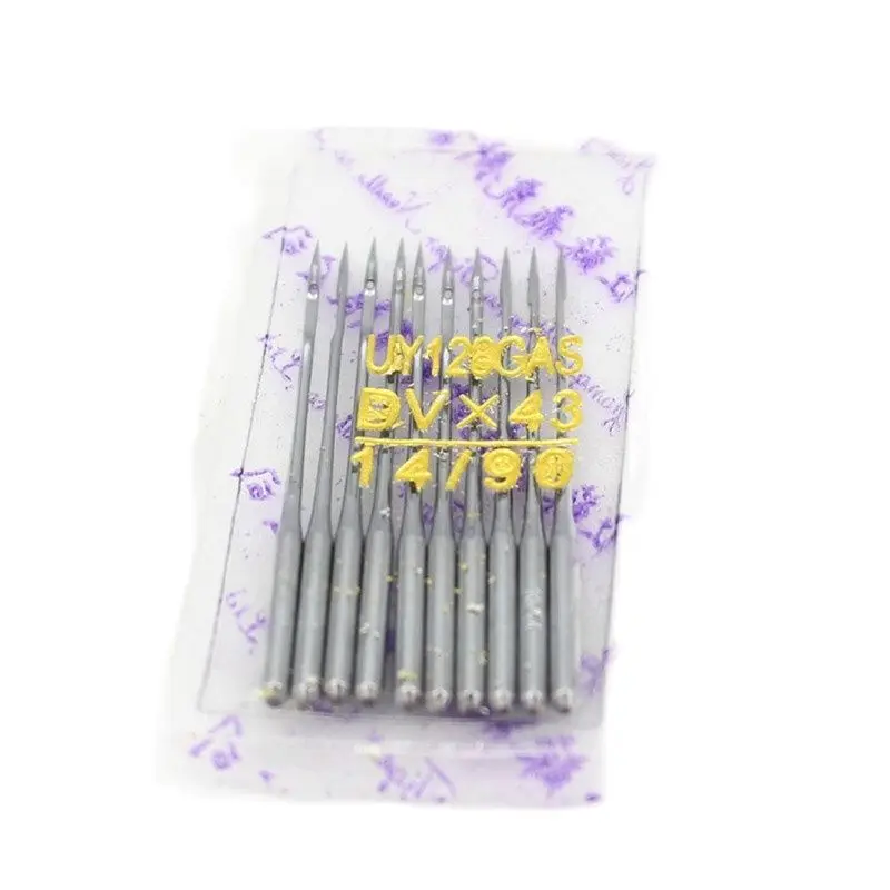 10Pcs DV×43 UY128GAS Machine Three Needle Five Lines Hem Covering Stitch Sewing Machine Needle