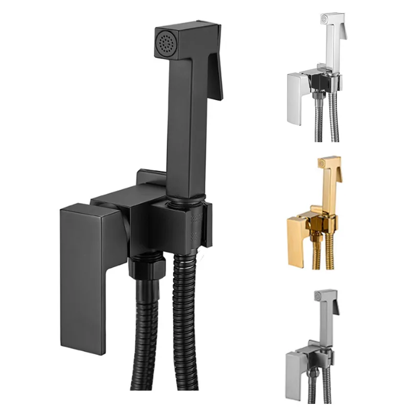 

Bathroom Bidet Shower Faucet Single Cold Water Tap Handheld Bidet Spray Shower Set Toilet High Pressure Cleaning Sprayer