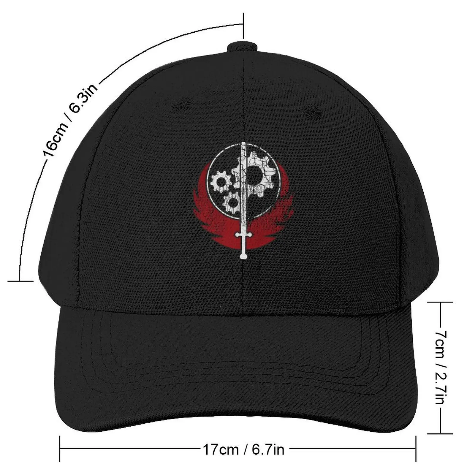 Worn Appalachian Brotherhood Of Steel Baseball Cap Rugby Hat Man For The Sun Sunscreen Ladies Men's