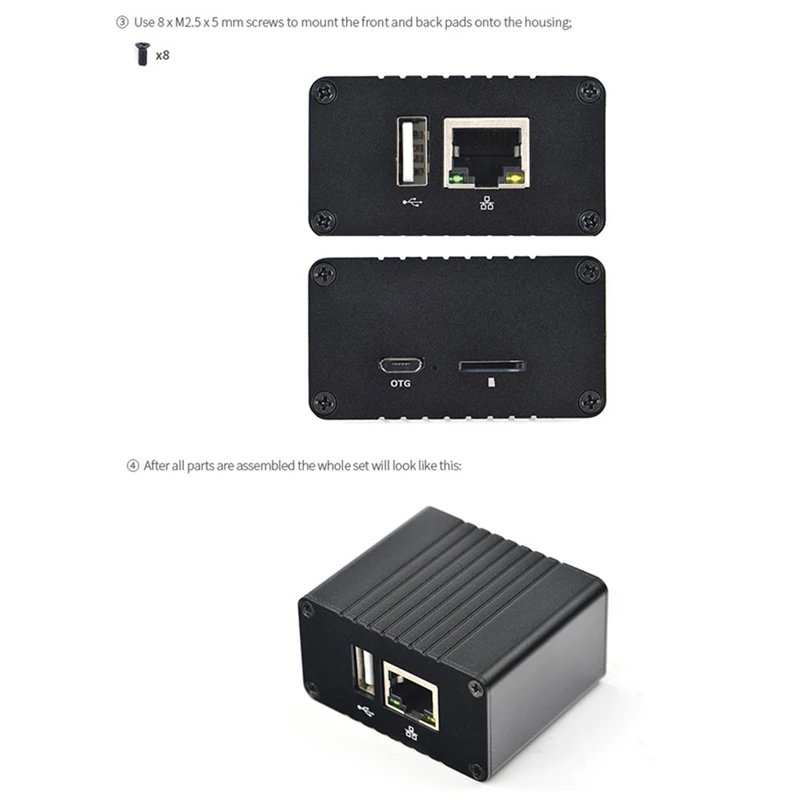 For NanoPi NEO Development Board+Heat Sink+Metal Case Kit Allwinner H3 Quad Core 512MB RAM Openwrt/LEDE Complete Machine-VVNB