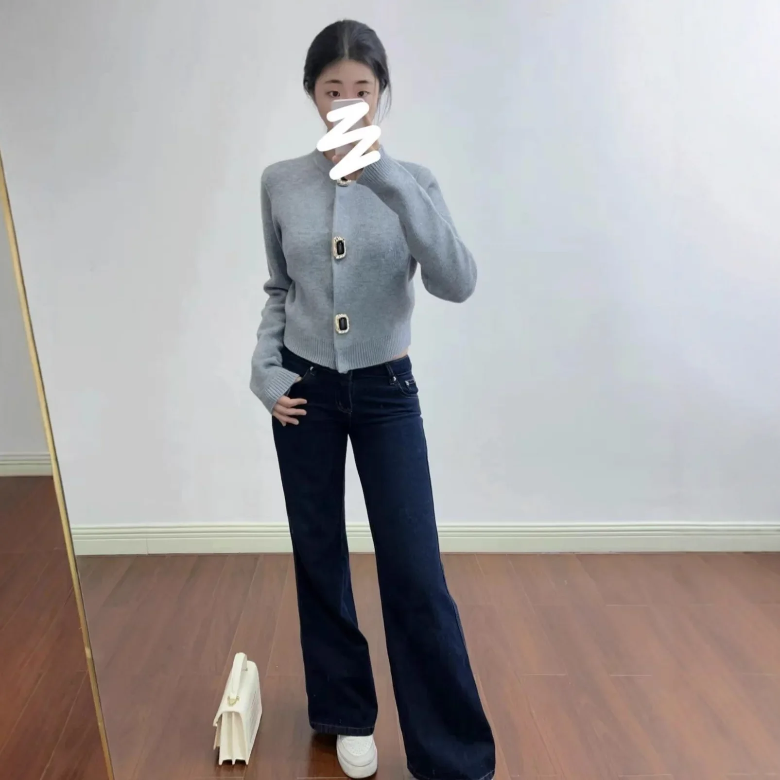 【Gift Free】 Women Knit Cardigan Top 2025 Spring Autumn Korean Style Casual Commuter Loose Fit Lazy Knitwear Round Neck Sweater