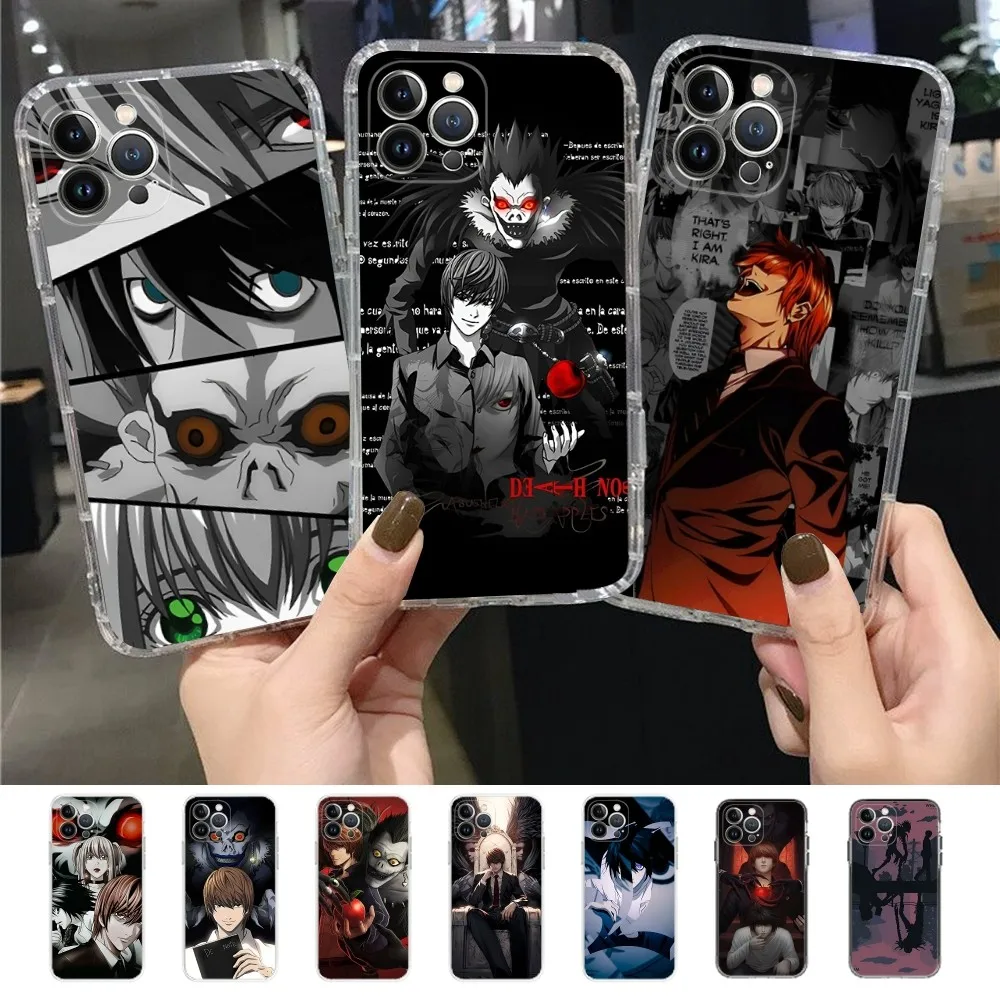 Thrilling Anime Death Note Phone Case For iPhone 15 14 13 12 Mini 11 Pro XS Max X XR SE 6 7 8 Plus Soft Silicone Cover