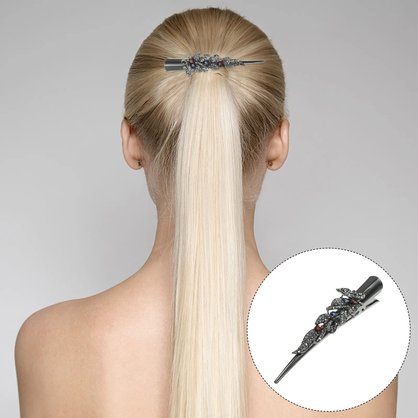 

Fashionable Rhinestone Duckbill Hair Clip Shiny Crystal Alligator Barrette for Daily and Special Occasions Alligator Hair Clip