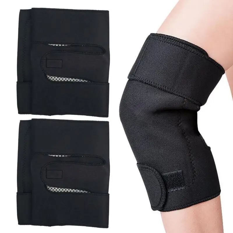 Thermal Knee Warmers Super Soft Knee Wrap Heating Pad Fast Heating Knee Warmers Elastic Knee Compression Sleeve Heated Knee