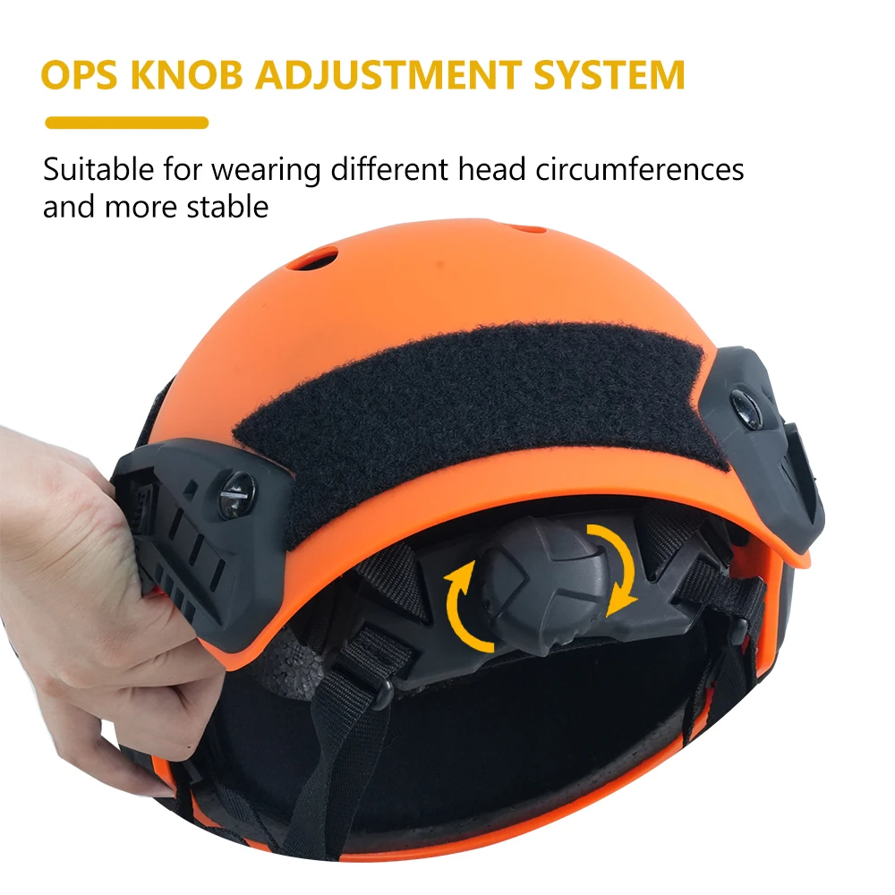BOOIU Тактический пижамный шлем Спасательный шлем с регулируемой ручкой Многофункциональный безопасный тренировочный аварийный легкий комплект шлемов FAST