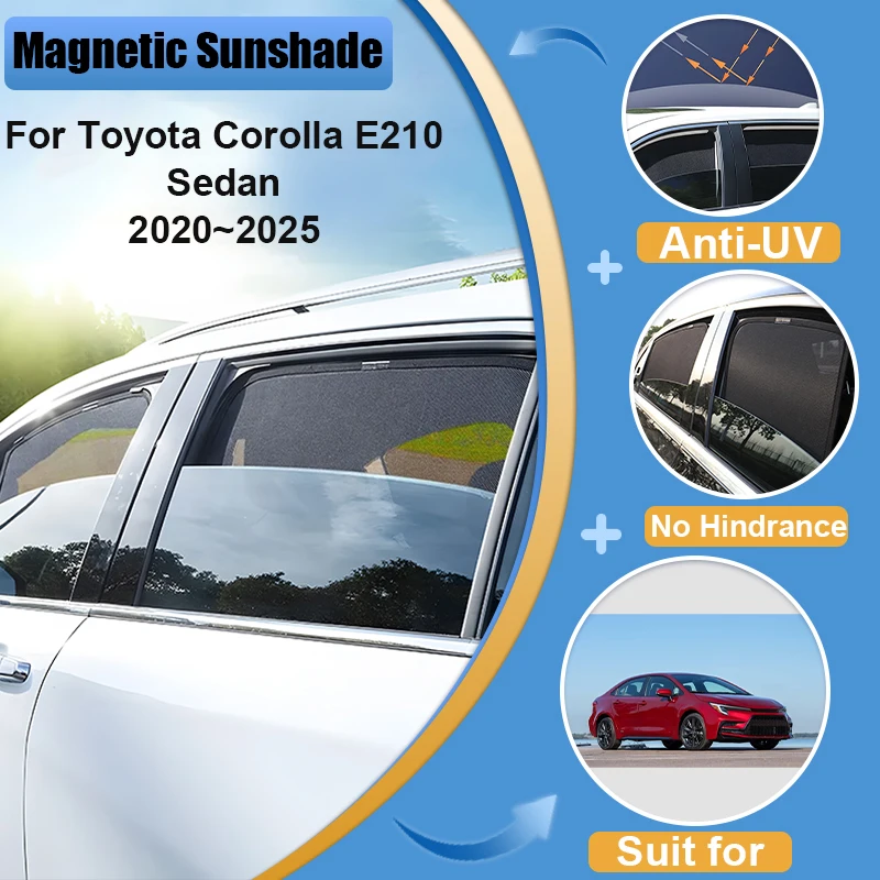 

For Toyota Corolla E210 Accessories Sedan 2020-2025 Windshield Frame Blind Window Sun Visor Shade Anti-UV Car Protection Parts