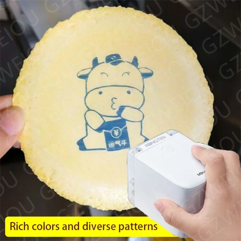 Kongten Mbrush Portable Mini Pattern Printer Color Ink Cake Printer Color Handheld Custom Pattern Macaron Coffe Printer Ink