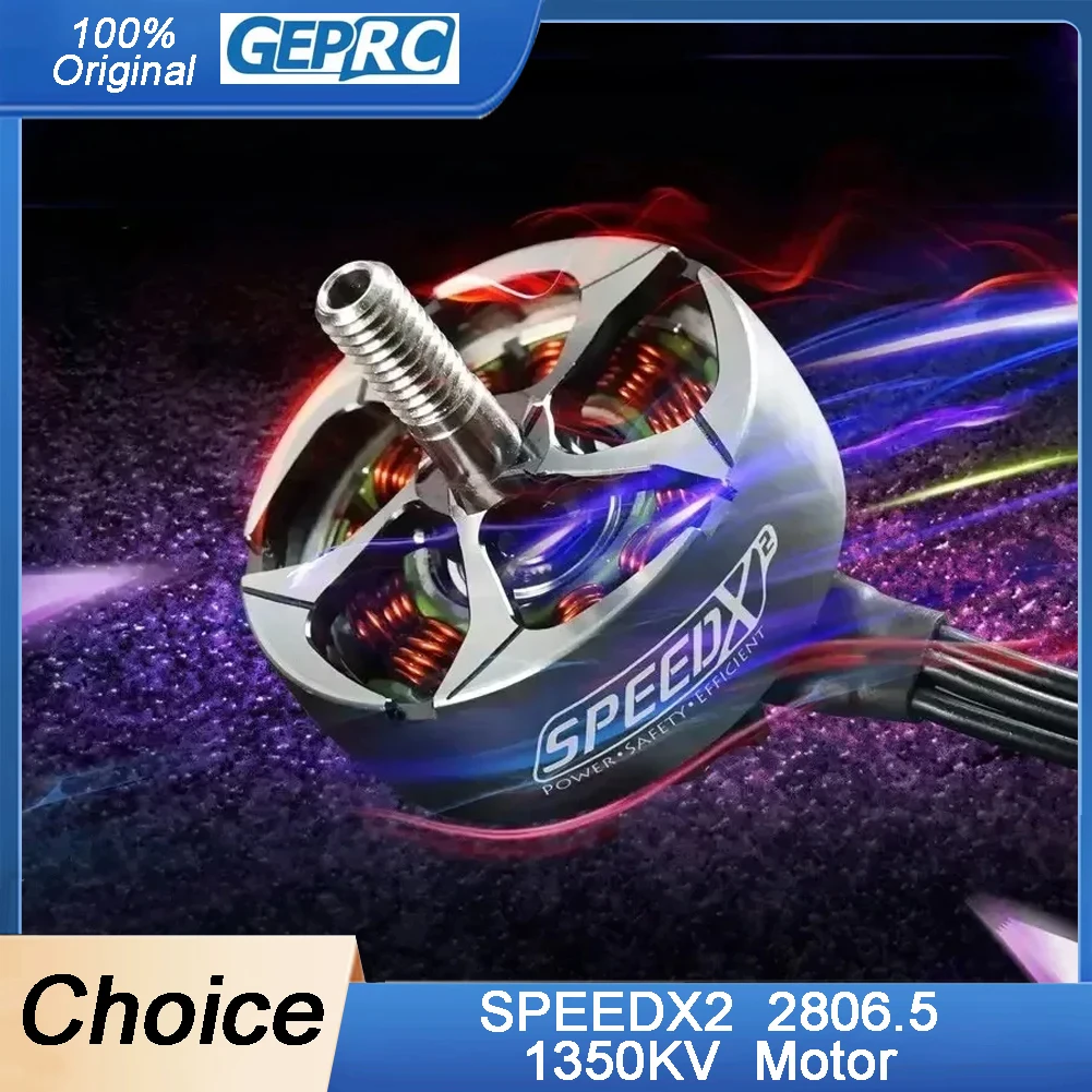 GEPRC SPEEDX2 2806,5 Бесщеточный двигатель — эффективная мощность 1350 кВ с высоким крутящим моментом 4-6S для 6-7 дюймов FPV Freestyle Long Range RC Multiroto