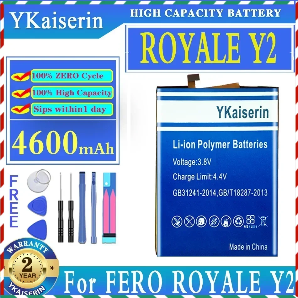 YKaiserin 4600mAh Replacement Battery For FERO ROYALE Y2 Batteries