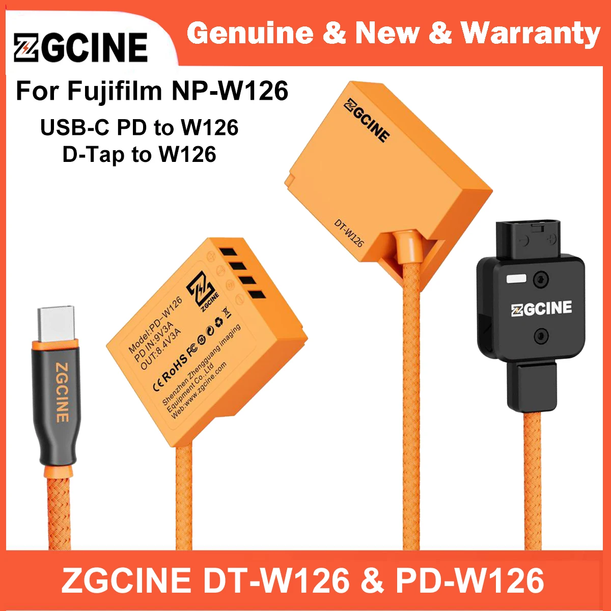 

ZGCINE D-Tap к NP-W126 и USB-C PD к NP-W126 Манекен аккумуляторного кабеля с плетеным проводом для Fuji X-T50 X-T30 X-T1 X-Pro1 X-A1 X-E4