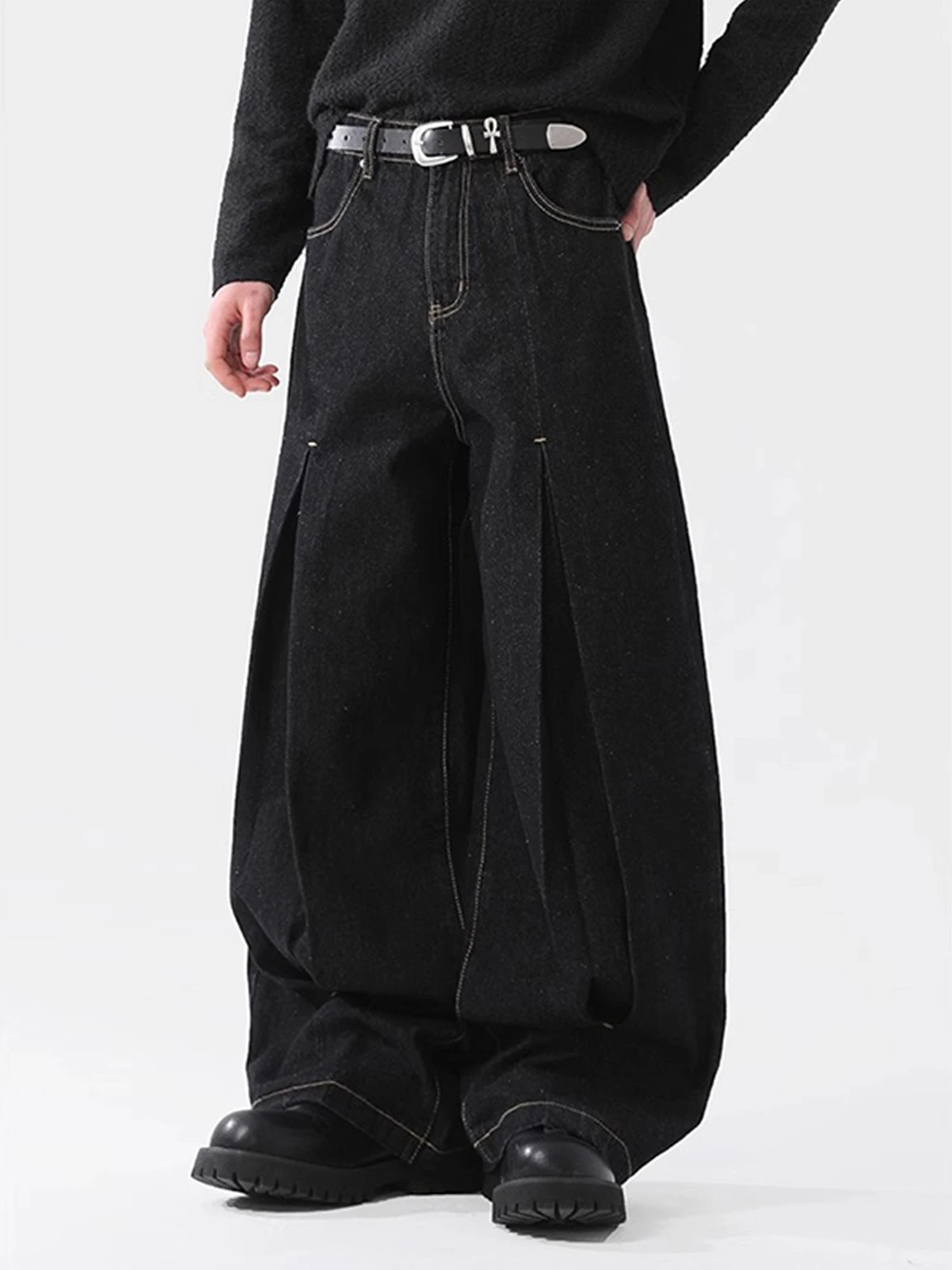 Women Black Gothic Baggy Y2k Emo Jeans Japanese 2000s Style Boyfriend Jean Pants Vintage Harajuku Oversize Denim Trousers Autumn