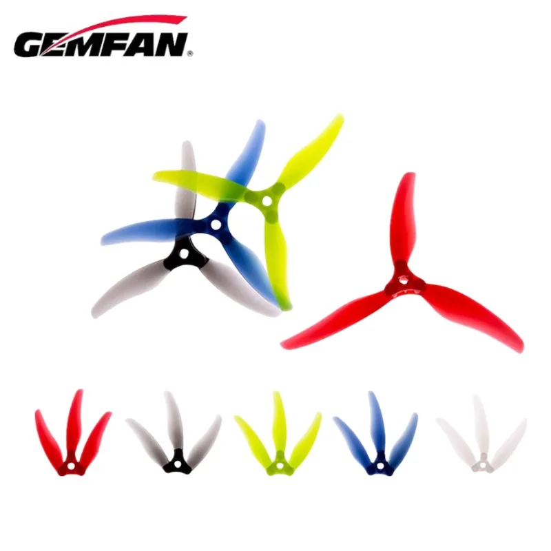 

Комплект из 2 складных трехлопастных пропеллеров GEMFAN F5135 Floppy Prop 5.1 дюйма для 5-дюймовых FPV-дронов 4-6S, для дальних полетов, фристайла и гонок, прочные