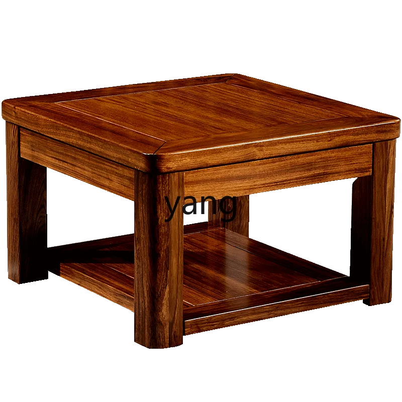 LMM Modern Chinese Style Solid Wood Corner Table Ebony Wood Living Room Corner Table