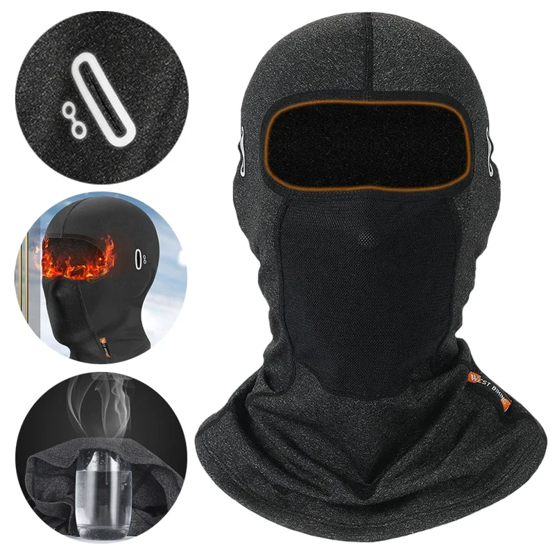 New Arrival Lengthen Winter Warm Breathable Full Face Mask Motorcycle Bicycle Outside Riding Skiing Camping Fishing Helmet 1Pc