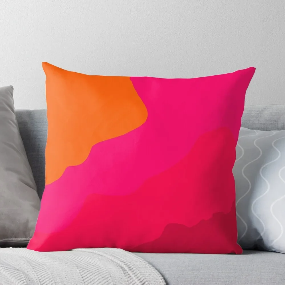 

Hot Pink to Orange Throw Pillow Elastic Cover For Sofa ornamental pillows Plaid Sofa