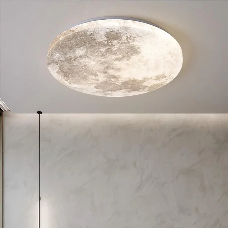 Nordic Led Moon Wall Light Creative Ceiling Light Universal Stepless Dimmable Chandelier Living Room Bedroom Lamp Home Decor